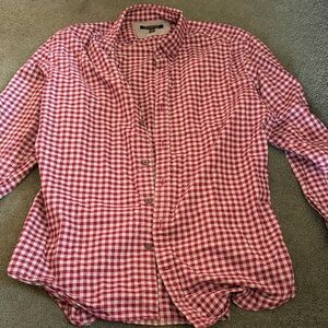 Banana Republic Red and White Gingham Shirt